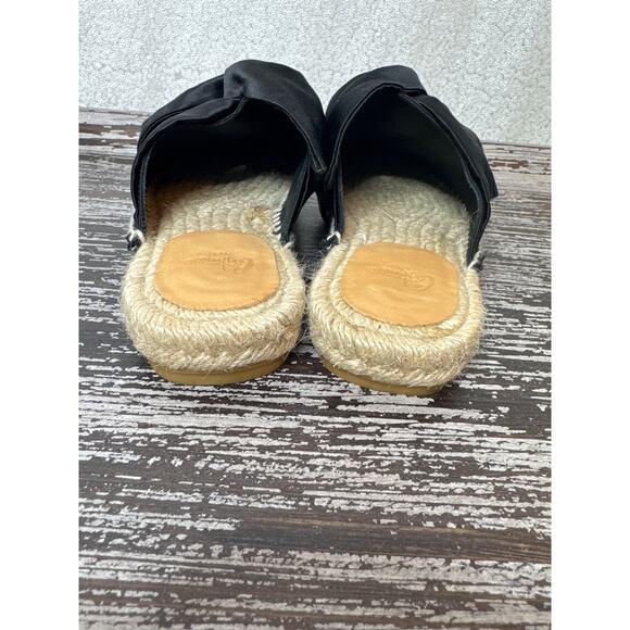 Castaner Black Satin Twist Bow Slide Espadrille Summer Wedding - Picture 4 of 7